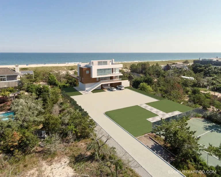 New York City Real Estate | View  | enderings of new house with oceanside pool in existing location | View 19