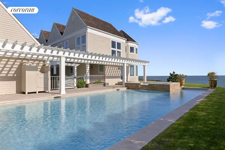 The Hamptons Real Estate | View 390 Old Montauk Highway | pool and poolhouse | View 16