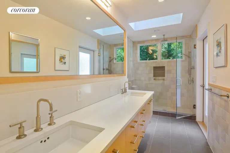 New York City Real Estate | View  | Guest bathroom opens to pool | View 17