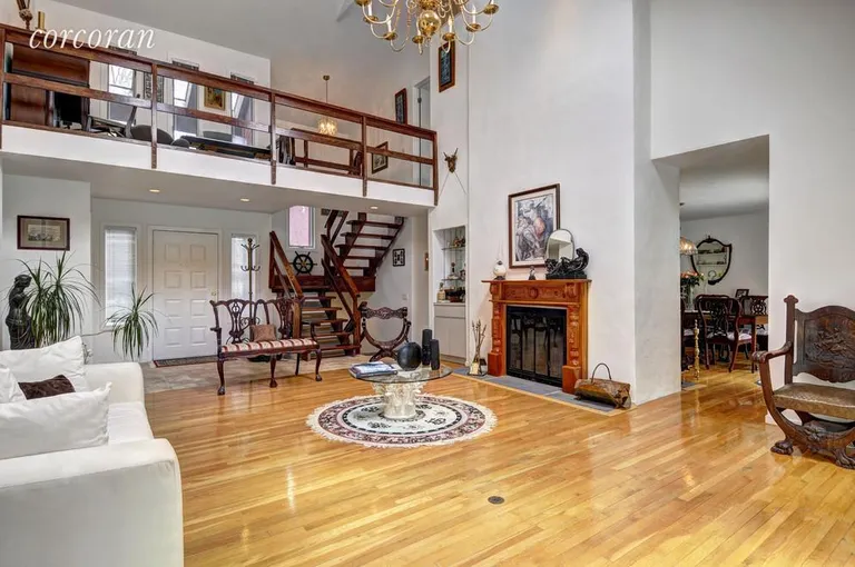 New York City Real Estate | View 55 Northside Drive | Mezzanine above front entrance | View 5