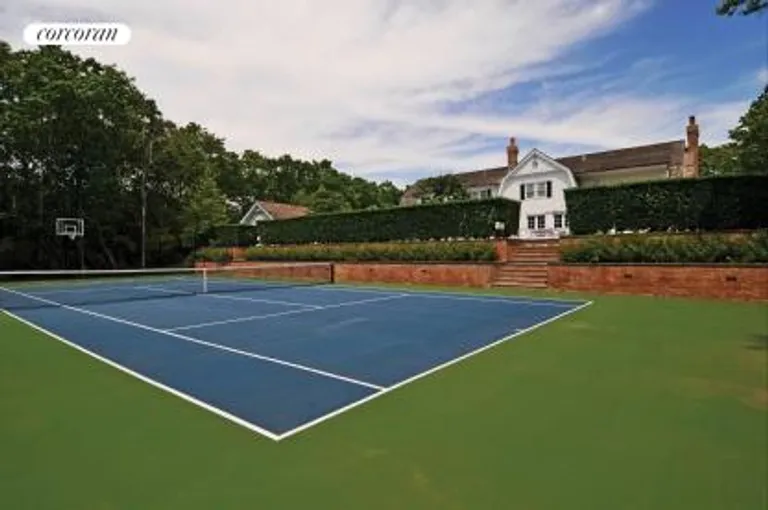 New York City Real Estate | View  | Sunken Tennis Court Landscaped and Hidden | View 19