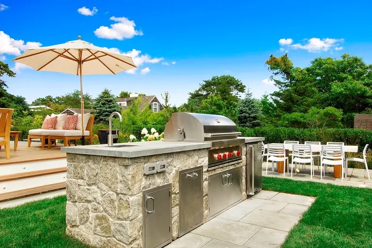 New York City Real Estate | View  | Outdoor Kitchen with Dining | View 3