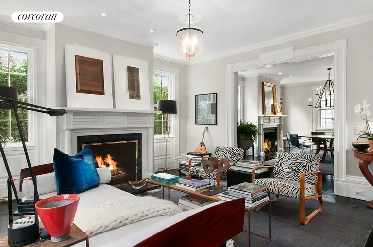 New York City Real Estate | View  | Living room with fireplace | View 3