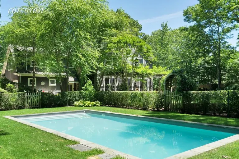 New York City Real Estate | View 160 West Neck Road | Private Pool Garden | View 2