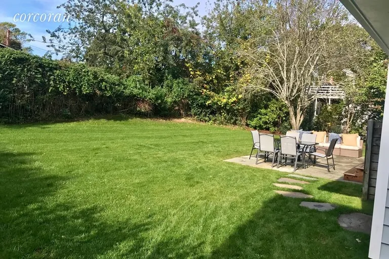 New York City Real Estate | View 46 Gull Road | Spacious private back yard | View 13