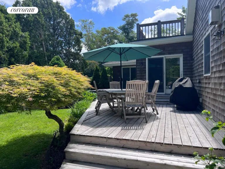 New York City Real Estate | View 69 Accabonac Road | Side deck BBQ & Dining | View 19