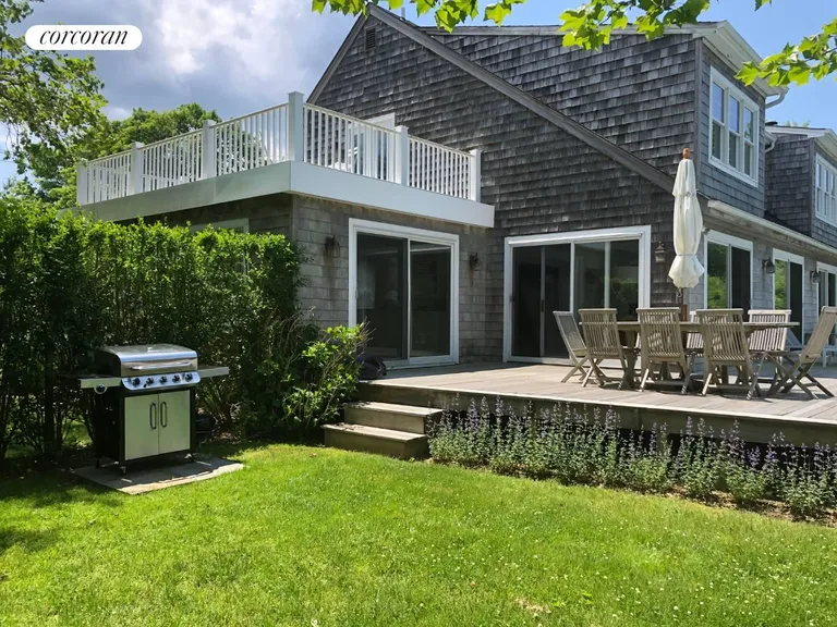New York City Real Estate | View 761 North Sea Mecox Road | rear deck & BBQ | View 2