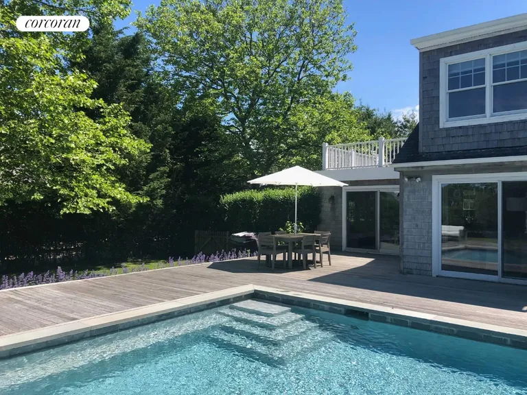 New York City Real Estate | View 761 North Sea Mecox Road | pool to outdoor dining | View 3