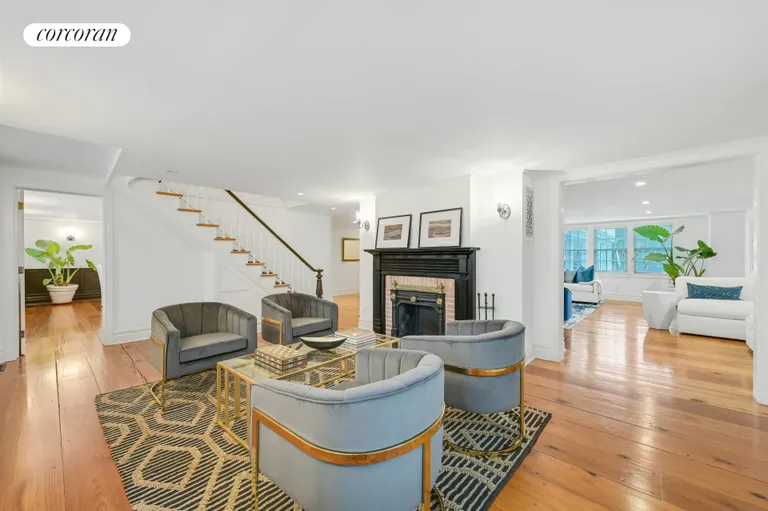 New York City Real Estate | View 264 South Main Street | Cozy foyer with fireplace | View 6