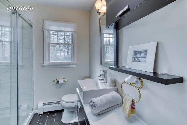 New York City Real Estate | View 30 Sandra Road | Renovated Bathroom, gorgeous shower | View 10