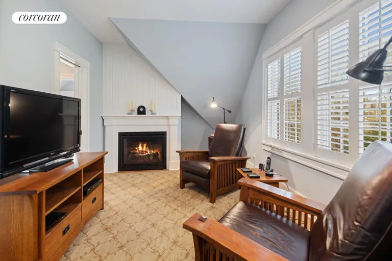 New York City Real Estate | View 32 Tyler Road | Master Sitting room w/fireplace | View 15