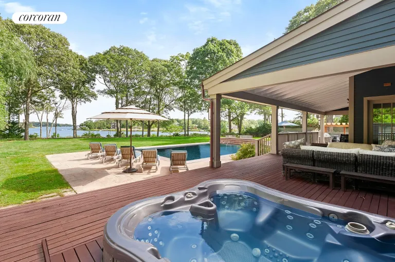 New York City Real Estate | View 3831 Noyac Road | Waterfront with pool and spa | View 2
