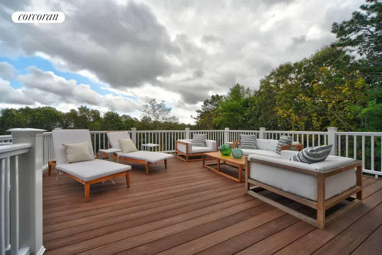 New York City Real Estate | View 12 Water Mill Heights Drive | master bedroom terrace | View 22