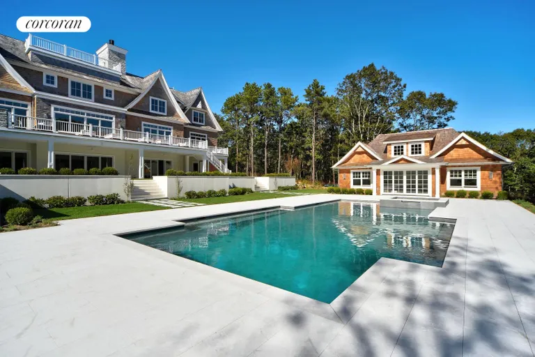 New York City Real Estate | View 12 Water Mill Heights Drive | pool area & pool house | View 31