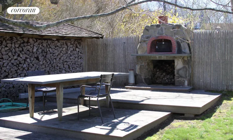 New York City Real Estate | View 56 West Neck Road | Patio  with uscan pizza oven | View 24