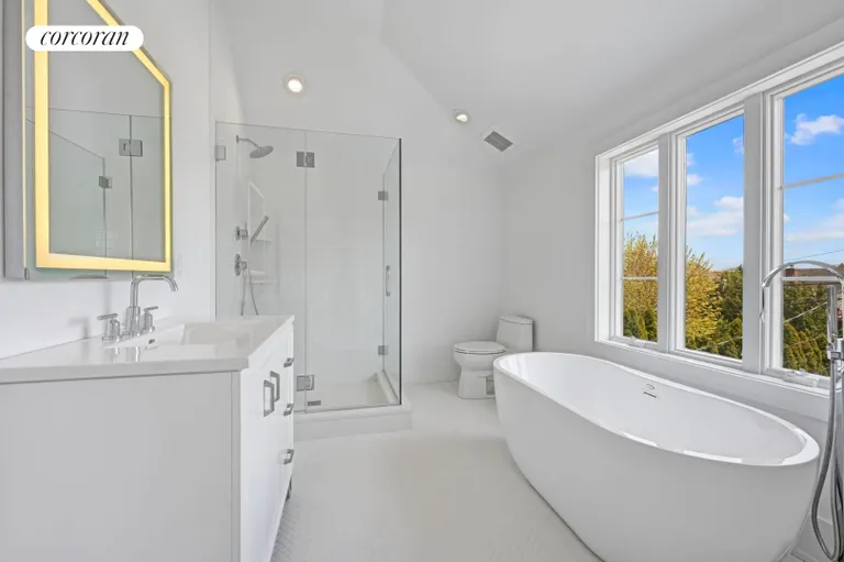 New York City Real Estate | View 63 Middle Pond Road | Guest bathroom | View 17