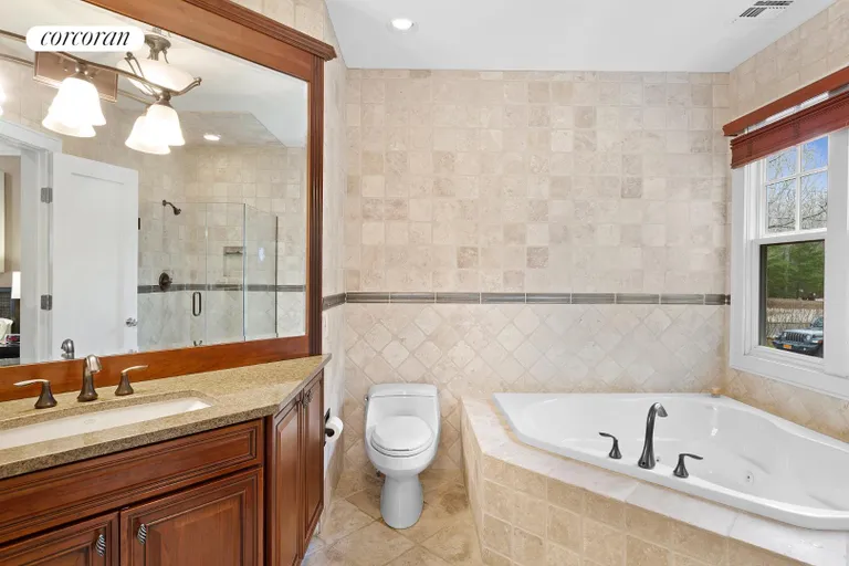 New York City Real Estate | View 106 Henry Road | Master Bath with Spa | View 8
