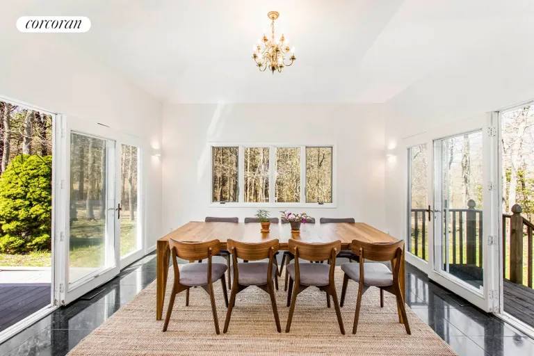 New York City Real Estate | View 83 Porter Road | Sun filled Dining | View 6