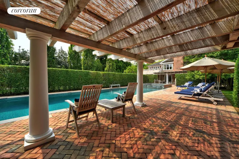 New York City Real Estate | View 138 Bluff Road | covered pergola | View 28