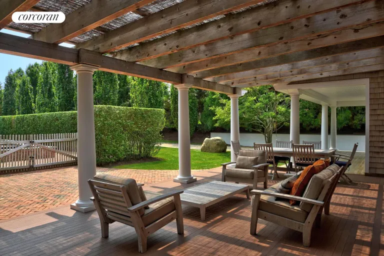 New York City Real Estate | View 138 Bluff Road | covered pergola | View 32