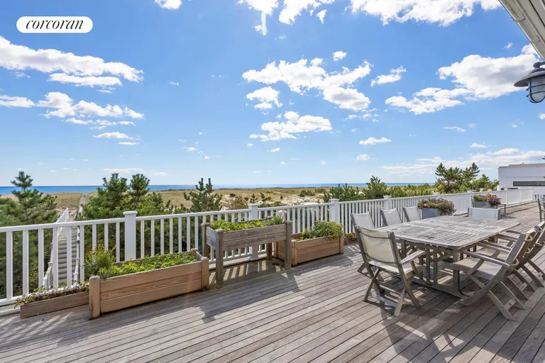 New York City Real Estate | View 175 Dune Road | Upper Level Back Deck | View 34