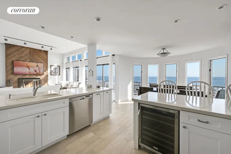 New York City Real Estate | View 40 Dune Road | Open Kitchen Living/Dining Room | View 9
