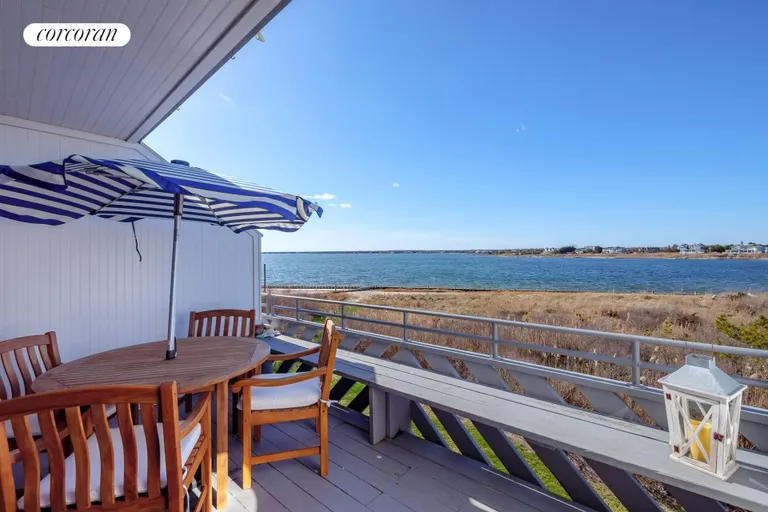 New York City Real Estate | View 274 Dune Road | Bayfront Deck | View 5
