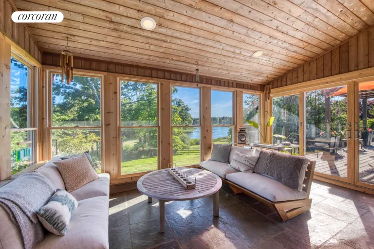 New York City Real Estate | View 7 Gazon Road | waterside porch | View 16