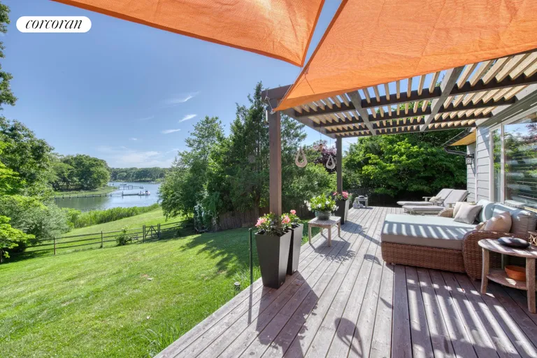 New York City Real Estate | View 7 Gazon Road | waterside deck | View 6