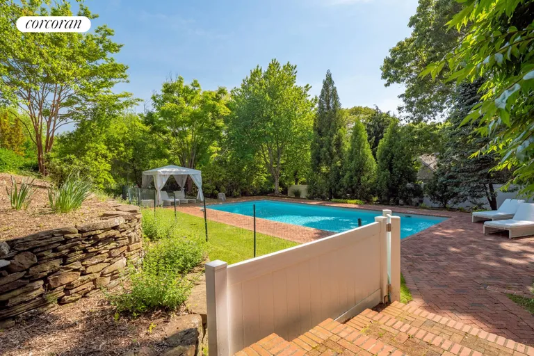 New York City Real Estate | View 14 Farragut Road | approaching pool | View 9