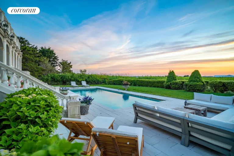 New York City Real Estate | View 130 Pointe Mecox Lane | Poolside | View 10