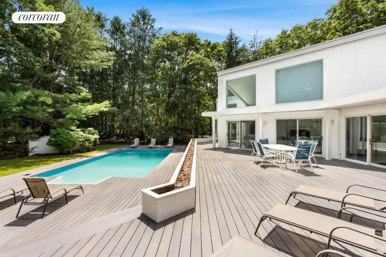 New York City Real Estate | View 30 Box Tree Road | Expansive Deck and Heated Pool | View 11