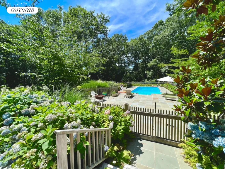 New York City Real Estate | View 22 Glenwood Lane | leading to the pool | View 12