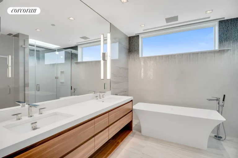New York City Real Estate | View 345 Dune Road | 2nd Primary Suite Bath | View 24