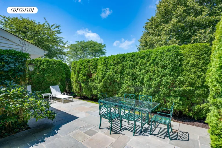 New York City Real Estate | View 520 Hampton Road Unit 30 | Hedge Lined Private Backyard | View 13
