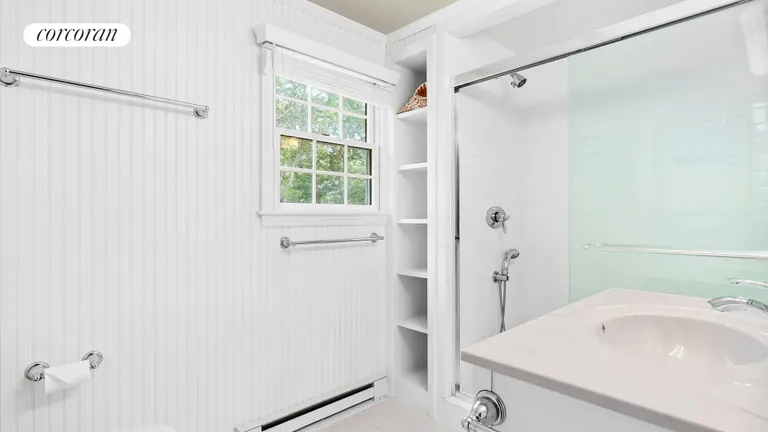 New York City Real Estate | View 83 Beach Road | Upstairs Hall Bath | View 16
