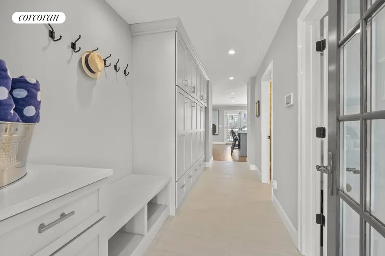 New York City Real Estate | View 245 Oneck Lane | Side Entrance to Mudroom | View 13