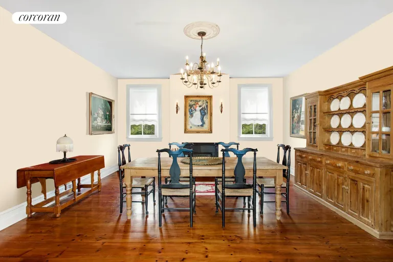 New York City Real Estate | View 13555 New Suffolk Avenue | Dining Room with Fireplace | View 14