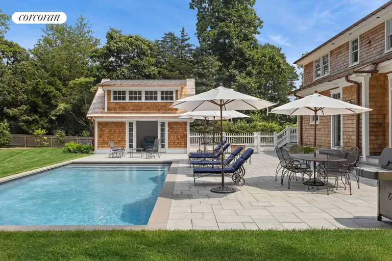 New York City Real Estate | View 24 Seely Lane | Pool Cabana W/ Lounge and Changing Room | View 27