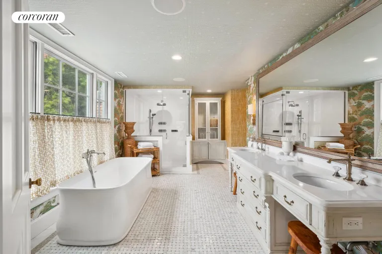New York City Real Estate | View 120 Edge of Woods Road | Primary Bathroom | View 18