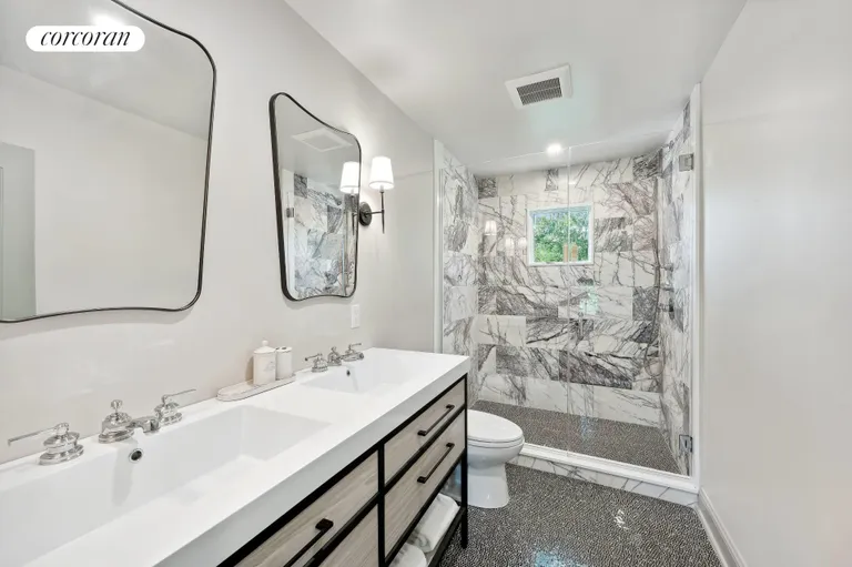 New York City Real Estate | View 120 Edge of Woods Road | Guest Bathroom | View 32