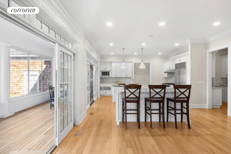 New York City Real Estate | View 15 Bridle Path | Open to Sun Porch | View 6