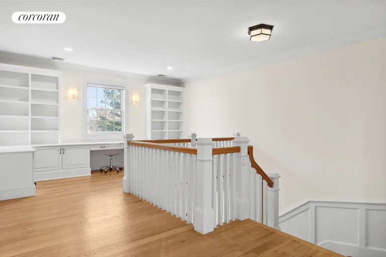 New York City Real Estate | View 15 Bridle Path | Second Level Landing with Office Area | View 16