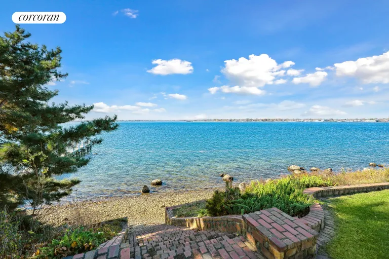 New York City Real Estate | View 23 Harbor Lane | Sage brick stairs to the beach | View 11