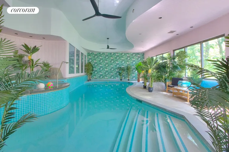 New York City Real Estate | View 55 Shore Road | indoor pool | View 8