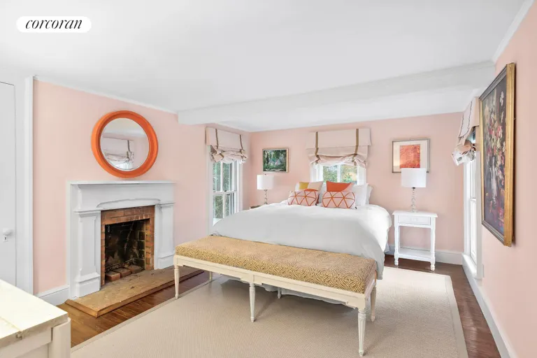 New York City Real Estate | View 178 South Country Road | Bedroom #3 w/ fireplace | View 18