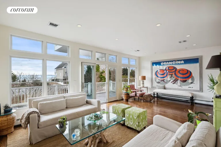 New York City Real Estate | View 295 Rabbit Lane | Bay views from Great Room | View 10