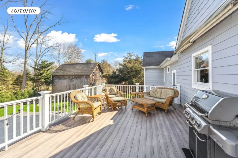 New York City Real Estate | View 64 Tanners Neck Lane | Back Deck with Grill | View 16