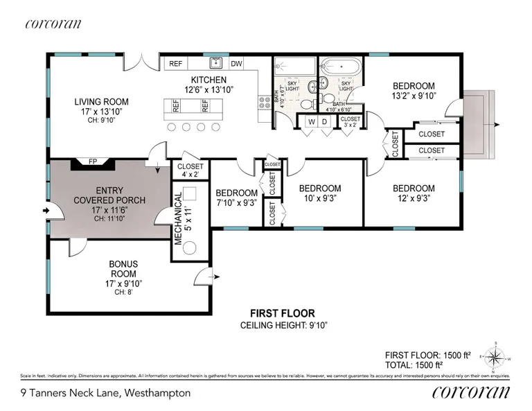 The Hamptons Real Estate | View 9 Tanners Neck Lane | Floor Plan | View 22