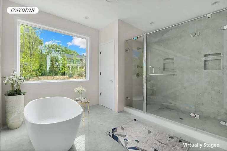 New York City Real Estate | View 26 Breezy Drive | Primary Bathroom | View 11